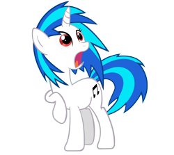 Size: 5000x4463 | Tagged: safe, artist:ninjamissendk, character:dj pon-3, character:vinyl scratch, species:pony, species:unicorn, absurd resolution, cutie mark, female, hooves, horn, mare, open mouth, simple background, solo, transparent background, vector
