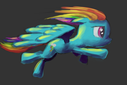 Size: 1536x1024 | Tagged: safe, artist:khyperia, character:rainbow dash, species:pegasus, species:pony, female, flying, solo