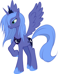 Size: 2368x2981 | Tagged: dead source, safe, artist:khyperia, character:princess luna, female, high res, s1 luna, simple background, solo
