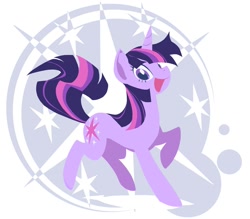 Size: 1000x875 | Tagged: safe, artist:yoh yoshinari, part of a set, character:twilight sparkle, character:twilight sparkle (unicorn), species:pony, species:unicorn, g4, cutie mark background, female, lineless, mare, open mouth, solo