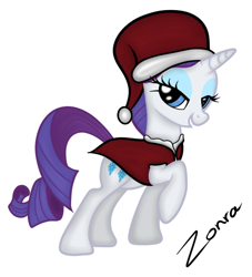Size: 500x550 | Tagged: safe, artist:zonra, character:rarity, christmas