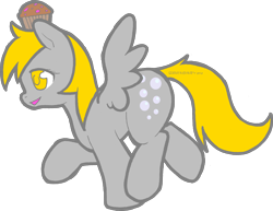 Size: 1824x1405 | Tagged: safe, artist:slightinsanity, character:derpy hooves, species:pegasus, species:pony, colored pupils, female, food, mare, muffin, simple background, solo, transparent background