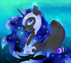 Size: 900x800 | Tagged: safe, artist:shaochi, character:nightmare moon, character:princess luna, species:alicorn, species:pony, female, mare, profile, solo