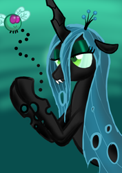 Size: 2480x3507 | Tagged: safe, artist:ls820720, character:queen chrysalis, species:changeling, changeling queen, female, high res, parasprite