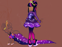 Size: 783x597 | Tagged: safe, artist:sugaryboogary, character:twilight sparkle, character:twilight sparkle (alicorn), species:alicorn, species:human, clothing, dress, female, gala dress, humanized, redesign, solo
