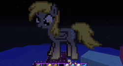 Size: 854x458 | Tagged: safe, artist:tayykitsune, character:derpy hooves, species:pegasus, species:pony, female, game screencap, mare, minecraft, minecraft pixel art, pixel art, solo