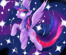 Size: 960x800 | Tagged: safe, artist:robbergon, character:twilight sparkle, character:twilight sparkle (alicorn), species:alicorn, species:pony, female, glowing eyes, magic, mare, solo