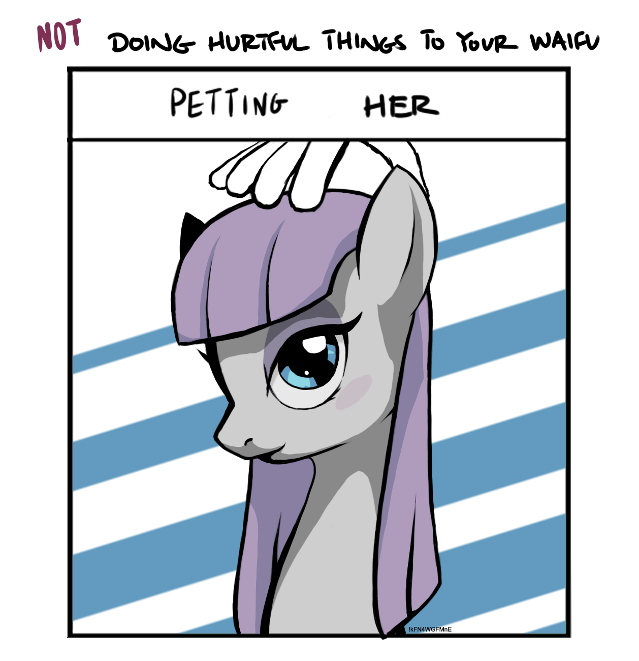 Size: 1258x1300 | Tagged: safe, artist:steve, character:maud pie, species:earth pony, species:human, species:pony, animated, bedroom eyes, blushing, bust, cute, doing loving things, ear twitch, eye shimmer, female, looking at you, mare, maudabetes, meme, offscreen character, petting, petting her, smiling, waifu, weapons-grade cute, when she smiles