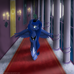 Size: 2900x2900 | Tagged: safe, artist:digitalcyn, character:princess luna, carpet, female, indoors, solo