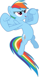 Size: 3142x6258 | Tagged: safe, artist:thisismyphotoshoppin, character:rainbow dash, episode:the super speedy cider squeezy 6000, g4, my little pony: friendship is magic, absurd resolution, female, simple background, solo, tough, transparent background, vector