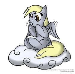 Size: 1024x1015 | Tagged: safe, artist:blayaden, character:derpy hooves, species:pegasus, species:pony, cloud, female, mare, simple background, solo, transparent background