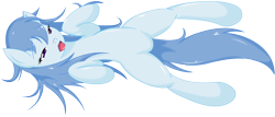 Size: 7548x3231 | Tagged: safe, artist:sagegami, oc, oc only, species:earth pony, species:pony, blue, on back, panting, simple background, solo, transparent background, vector