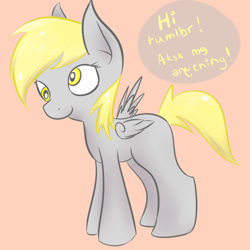Size: 500x500 | Tagged: safe, artist:lilfaux, character:derpy hooves, ask, ask lil derpy, filly, tumblr