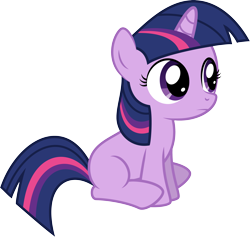 Size: 3437x3259 | Tagged: safe, artist:silverrainclouds, character:twilight sparkle, female, filly, filly twilight sparkle, high res, simple background, sitting, solo, transparent background, vector