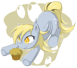 Size: 8059x7157 | Tagged: safe, artist:zaiyaki, character:derpy hooves, species:pegasus, species:pony, absurd resolution, female, mare, muffin, solo