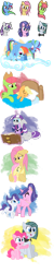 Size: 731x3622 | Tagged: safe, artist:xscaralienx, character:applejack, character:cloudy quartz, character:cookie crumbles, character:fluttershy, character:pinkie pie, character:rainbow dash, character:rarity, character:twilight sparkle, character:twilight velvet, filly, mother