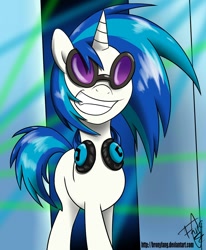 Size: 1000x1212 | Tagged: safe, artist:bronyfang, character:dj pon-3, character:vinyl scratch, female, solo
