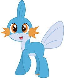 Size: 4048x4935 | Tagged: dead source, safe, artist:silverrainclouds, absurd resolution, crossover, mudkip, pokémon, ponified
