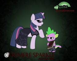 Size: 1280x1001 | Tagged: safe, artist:rhanite, character:spike, character:twilight sparkle, book, crossover, vampire, vampire the masquerade, world of darkness