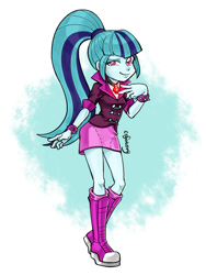 Size: 600x800 | Tagged: safe, artist:cofotory, character:sonata dusk, equestria girls:rainbow rocks, g4, my little pony: equestria girls, my little pony:equestria girls, female, pointed breasts, solo