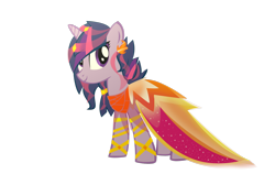 Size: 1600x1009 | Tagged: safe, artist:sparkle-bubba, character:twilight sparkle, species:pony, alternate hairstyle, clothing, dress, female, gala dress, mare, simple background, smiling, solo, transparent background, vector