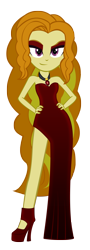 Size: 2500x6916 | Tagged: dead source, safe, artist:alexandru1208, character:adagio dazzle, my little pony:equestria girls, absurd resolution, alternate costumes, alternate hairstyle, bare shoulders, clothing, dress, female, high heels, jessica rabbit, red dress, sleeveless, solo, strapless, who framed roger rabbit