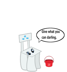 Size: 946x1024 | Tagged: safe, artist:bucky, character:rarity, chair, chairity, charity, darling, dialogue, motivational, not salmon, objectification, pun, simple background, text, transparent background, vector, visual gag, wat