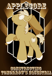 Size: 550x800 | Tagged: safe, artist:gimpcowking, character:big mcintosh, species:earth pony, species:pony, male, poster, sepia, solo, stallion