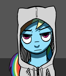 Size: 898x1024 | Tagged: safe, artist:dannylim86, character:rainbow dash, clothing, female, hoodie, solo