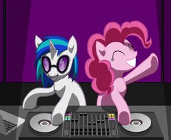 Size: 1072x881 | Tagged: safe, artist:dannylim86, character:dj pon-3, character:pinkie pie, character:vinyl scratch