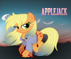Size: 1267x1054 | Tagged: safe, artist:thisisdashie, part of a set, character:applejack, '90s, alternate hairstyle, grunge, retro