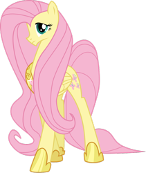 Size: 900x1067 | Tagged: safe, artist:multiversecafe, character:fluttershy, species:pegasus, species:pony, alternate body style, element of kindness, female, older, simple background, solo, transparent background, vector