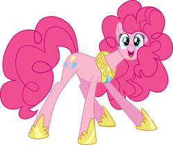 Size: 900x751 | Tagged: safe, artist:multiversecafe, character:pinkie pie, species:earth pony, species:pony, alternate body style, element of laughter, female, older, simple background, solo, transparent background, vector