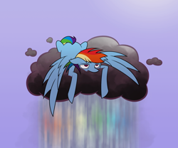 Size: 1800x1500 | Tagged: safe, artist:citrusking46, character:rainbow dash, cloud, depressed, female, lonely, raincloud, sad, solo