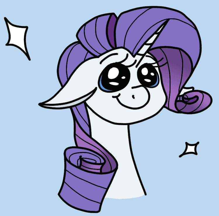 Size: 750x742 | Tagged: safe, artist:galopade, part of a set, character:rarity, animated, female, puppy dog eyes, solo