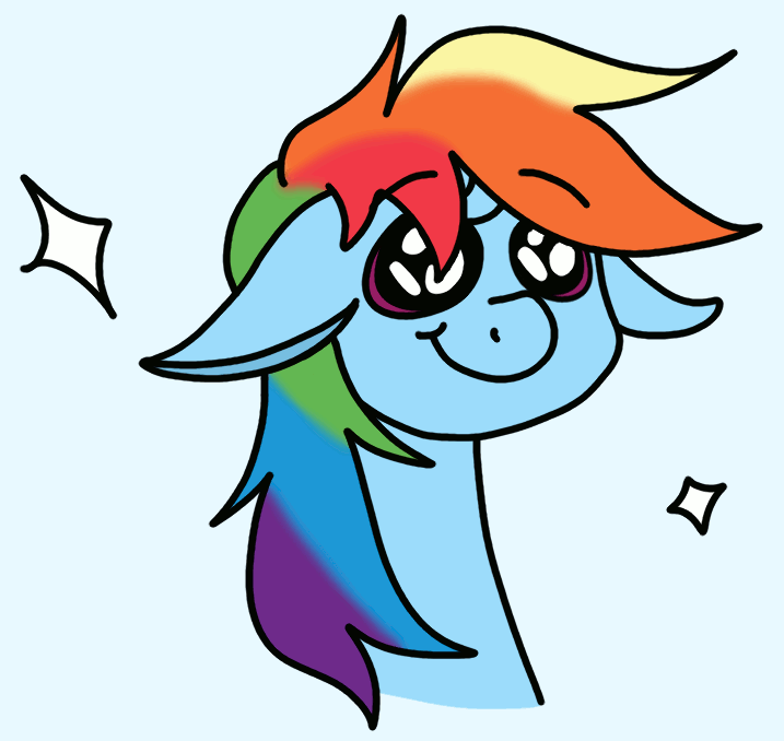 Size: 717x678 | Tagged: safe, artist:galopade, part of a set, character:rainbow dash, animated, female, puppy dog eyes, solo
