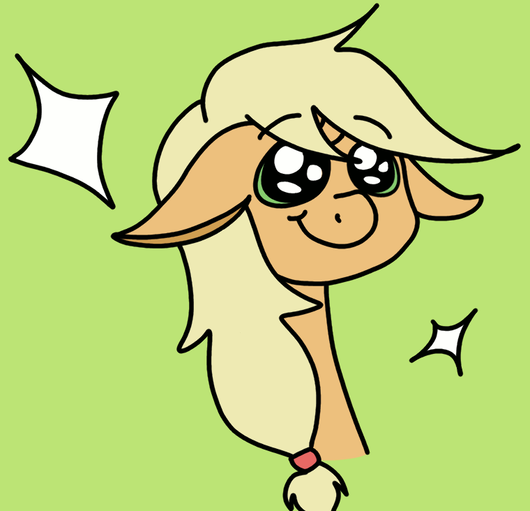 Size: 760x732 | Tagged: safe, artist:galopade, part of a set, character:applejack, animated, female, puppy dog eyes, solo