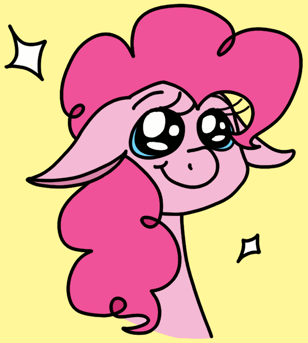 Size: 610x678 | Tagged: safe, artist:galopade, part of a set, character:pinkie pie, animated, female, puppy dog eyes, solo