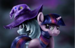 Size: 1715x1107 | Tagged: safe, artist:reillyington86, character:trixie, character:twilight sparkle, species:pony, species:unicorn, female, mare