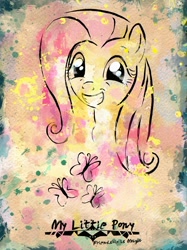 Size: 872x1163 | Tagged: safe, artist:mlp-frank, character:fluttershy, female, poster, solo