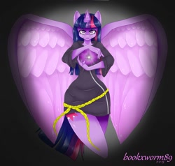 Size: 1024x974 | Tagged: safe, artist:bookxworm89, character:twilight sparkle, character:twilight sparkle (alicorn), species:alicorn, species:anthro, female, magic, solo
