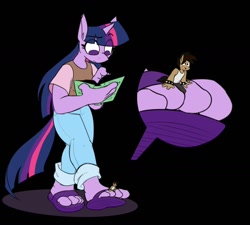 Size: 1280x1151 | Tagged: safe, artist:silverscarf, character:twilight sparkle, oc, species:anthro, species:plantigrade anthro, feet, foot fetish, giant anthro, macro, sandals, unaware