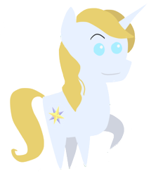 Size: 399x465 | Tagged: safe, artist:stagetechyart, character:prince blueblood, species:pony, species:unicorn, chibi, happy, male, pointy ponies, prince bluebetes, raised hoof, simple background, smiling, solo, transparent background