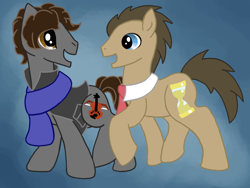 Size: 800x600 | Tagged: safe, artist:kiki-bunni, character:doctor whooves, character:time turner, bbc sherlock, detective, ponified