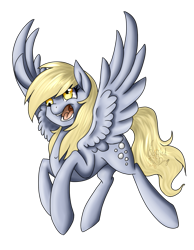 Size: 699x899 | Tagged: safe, artist:baffleddingo, character:derpy hooves, species:pony, cute, female, happy, simple background, smiling, solo, transparent background