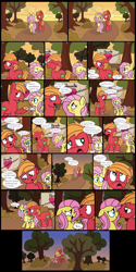 Size: 2704x5392 | Tagged: safe, artist:graciegirl328, character:big mcintosh, character:fluttershy, species:earth pony, species:pony, ship:fluttermac, billboard, blushing, comic, hug, male, marriage proposal, rocky horror picture show, shipping, stallion, straight, sweat