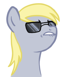 Size: 586x692 | Tagged: safe, artist:blackfeathr, character:derpy hooves, species:pegasus, species:pony, dat butt, female, mare, meme, solo, sunglasses