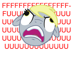 Size: 800x650 | Tagged: safe, artist:blackfeathr, character:derpy hooves, species:pegasus, species:pony, female, mare, rage, reaction image, solo