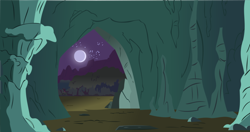 Size: 1024x539 | Tagged: safe, artist:roxy-cream, background, cave, moon, night, no pony, stalactite