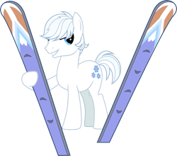 Size: 1413x1246 | Tagged: safe, alternate version, artist:vectorizedunicorn, character:double diamond, species:earth pony, species:pony, episode:the cutie map, g4, my little pony: friendship is magic, male, simple background, skis, solo, stallion, svg, transparent background, vector